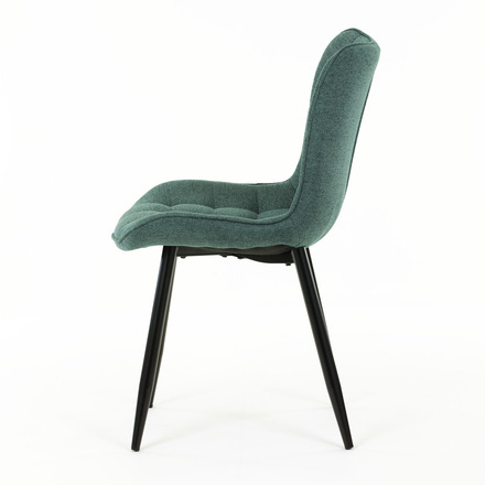 Moderní jídelní židle Autronic Židle jídelní, zelená látka, černé kovové nohy (HC-462 GRN2) (4)