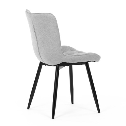 Moderní jídelní židle Autronic Židle jídelní, stříbrná látka, černé kovové nohy (HC-462 SIL2) (9)