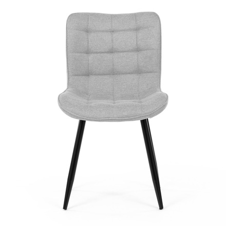 Moderní jídelní židle Autronic Židle jídelní, stříbrná látka, černé kovové nohy (HC-462 SIL2) (1)