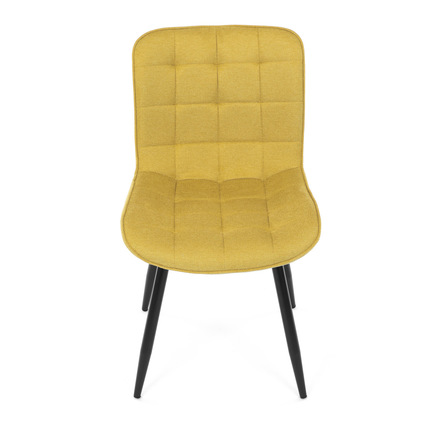 Moderní jídelní židle Autronic Židle jídelní, žlutá látka, černé kovové nohy (HC-462 YEL2) (13)