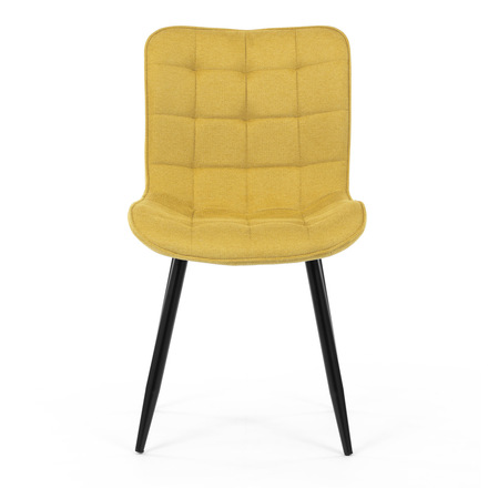 Moderní jídelní židle Autronic Židle jídelní, žlutá látka, černé kovové nohy (HC-462 YEL2) (1)