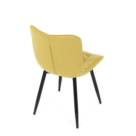 Moderní jídelní židle Autronic Židle jídelní, žlutá látka, černé kovové nohy (HC-462 YEL2) (20)
