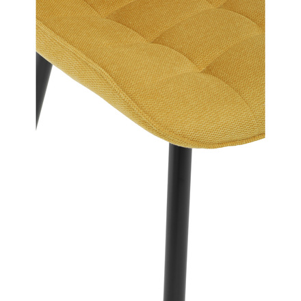 Moderní jídelní židle Autronic Židle jídelní, žlutá látka, černé kovové nohy (HC-462 YEL2) (27)