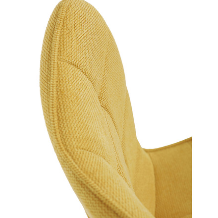 Moderní jídelní židle Autronic Židle jídelní, žlutá látka, černé kovové nohy (HC-462 YEL2) (30)