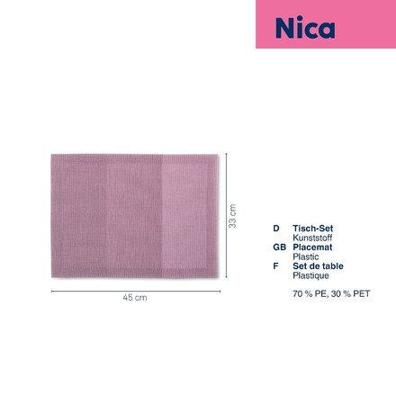 Prostírání Kela KL-12832 Nica 70%PE/30%PET lila 45,0x33,0cm (2)