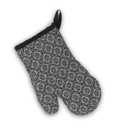 Chňapka Kela KL-12778 rukavicey Gianna 100% bavlna bílo-černá vzor (1)