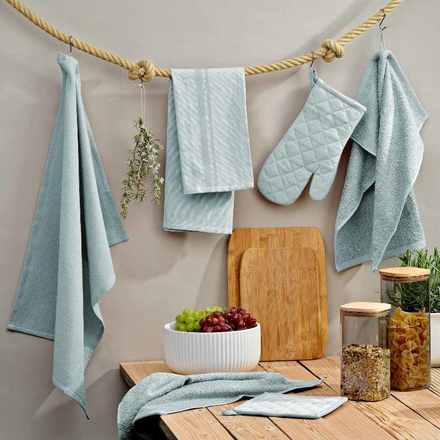 Utěrka Kela KL-12746 vafle Tia 100% bavlna kouřově zelená 70,0x50,0cm (1)