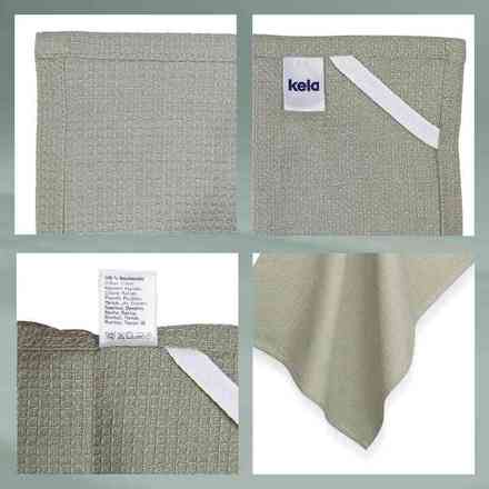Utěrka Kela KL-12746 vafle Tia 100% bavlna kouřově zelená 70,0x50,0cm (3)
