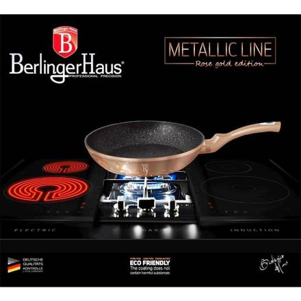 Pánev s mramorovým povrchem Berlingerhaus BH-1509 24 cm Rosegold Metallic Line (3)