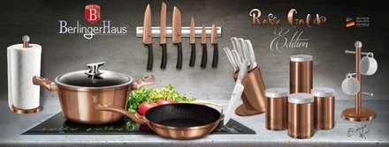 Pánev s mramorovým povrchem Berlingerhaus BH-1508 20 cm Rosegold Metallic Line (7)