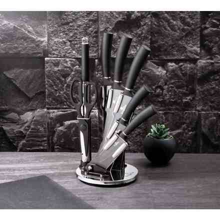 Sada nožů Berlingerhaus BH-2565 ve stojanu 8 ks Black Silver Collection (2)