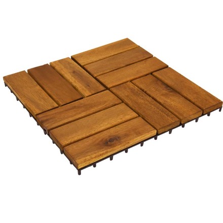 Dřevěné terasové dlaždice ProGarden KO-VN2000060 sada 9 ks Kachle