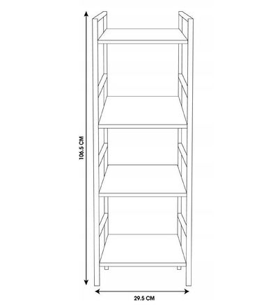 Regál Homestyling KO-DD1000680 Úložný 4 police 106 cm (2)