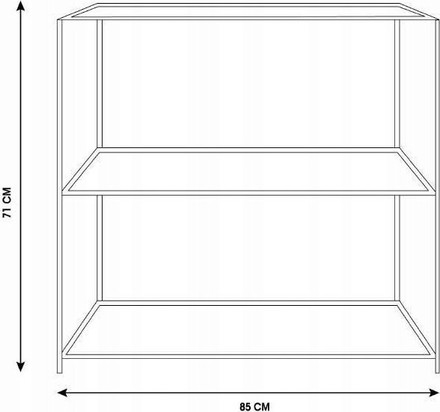 Regál Homestyling KO-DD1000560 Úložný 2 police 85cm (2)