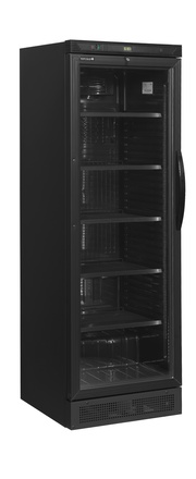 Chladicí skříň prosklené levé dveře Tefcold CEV 425 BLACK L/H