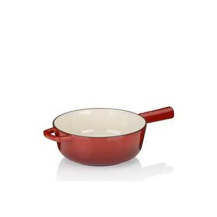 Pánev na sýrové fondue Kela KL-16622 Calido litinová červená 33,5x6,5 cm 20,0 cm 1,8l