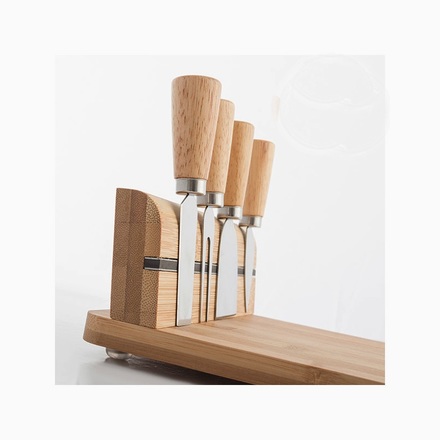 Servírovací prkénko Excellent KO-784610160 na sýr s noži sada 5 ks (2)