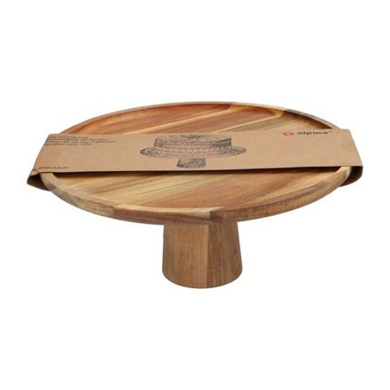Servírovací podnos Alpina ED-250079 na dort akátové dřevo 30 cm (1)