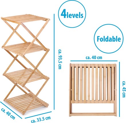 Regál do koupelny Alpina ED-224740 skládací 4 patra (2)