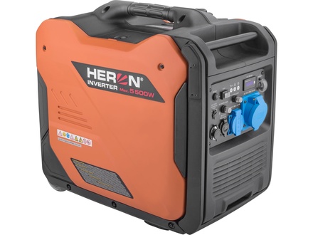 Benzínová elektrocentrála Heron 8896227 elektrocentrála digitální invertorová, 5,5kW, elektrický start, podvozek