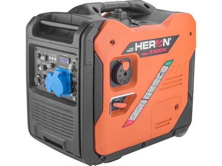 Benzínová elektrocentrála Heron 8896227 elektrocentrála digitální invertorová, 5,5kW, elektrický start, podvozek (2)