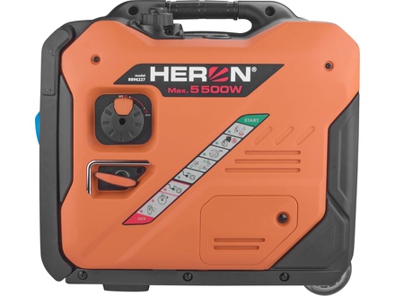 Benzínová elektrocentrála Heron 8896227 elektrocentrála digitální invertorová, 5,5kW, elektrický start, podvozek (5)