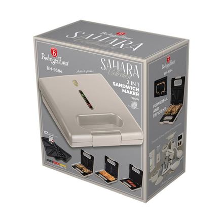 Sendvičovač Berlingerhaus BH-9584 3 v 1 s nepřilnavým povrchem 780 W Sahara Collection (5)