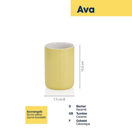 Pohár Kela KL-24429 AVA keramika žlutý (2)