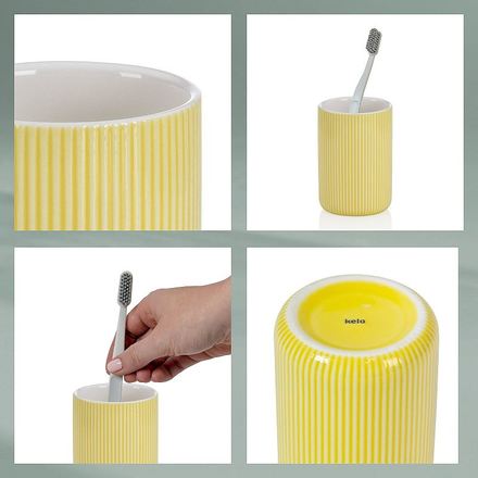 Pohár Kela KL-24429 AVA keramika žlutý (3)