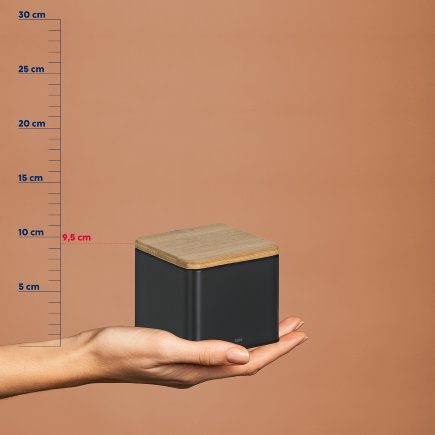 Úložná dóza Kela KL-17887 Kiril kovová černá 11,5x11,5x9,5cm 800,0ml (4)