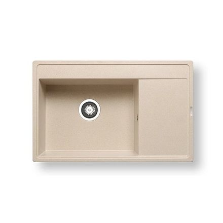 Granitový kuchyňský dřez Pyramis CAMEA 79x50 1B DARK BEIGE LH