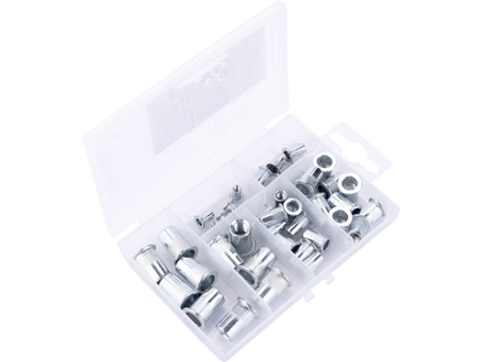 Matice nýtovací Fortum 4770682 matice nýtovací ocelové, sada mix 40ks, M3-M4-M5-M6-M8 (2)