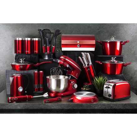 Pánev hluboká s mramorovým povrchem a poklicí Berlingerhaus BH-1259 24 cm Burgundy Metallic Line (7)