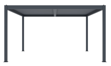 Bioklimatická pergola G21 Austin 4x4 m, antracitová hliníková (1)