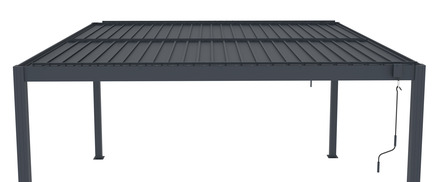 Bioklimatická pergola G21 Austin 4x4 m, antracitová hliníková (3)
