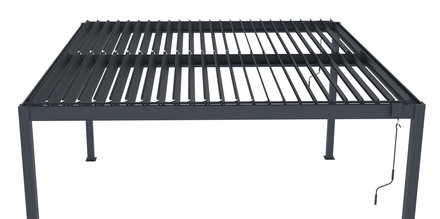 Bioklimatická pergola G21 Austin 4x4 m, antracitová hliníková (4)