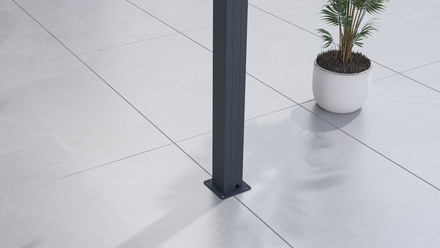 Bioklimatická pergola G21 Austin 4x4 m, antracitová hliníková (8)