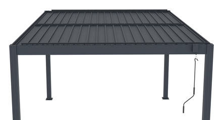 Bioklimatická pergola G21 Austin 4x3 m, antracitová hliníková (3)