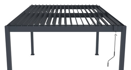 Bioklimatická pergola G21 Austin 4x3 m, antracitová hliníková (4)