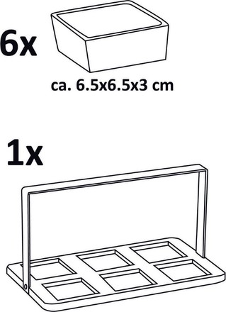 Servírovací podnos Alpina ED-247362 sada na tapas a pochutiny (4)