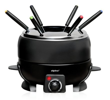 Elektrické fondue Alpina ED-227088 6 vidliček 2,3 l černá