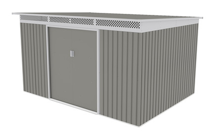 Zahradní domek G21 GRAH 915 - 340 x 269 cm, metalický šedý (3)