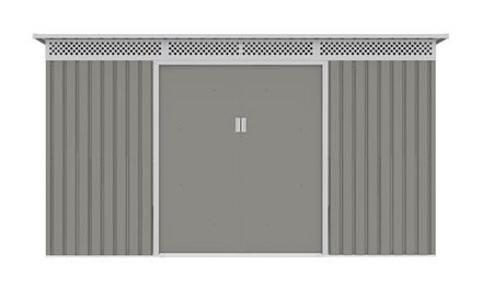 Zahradní domek G21 GRAH 700 - 340 x 206 cm, metalický šedý (1)