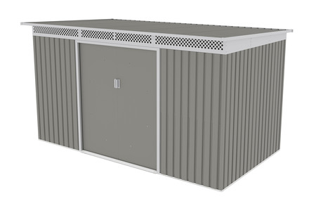 Zahradní domek G21 GRAH 700 - 340 x 206 cm, metalický šedý (2)