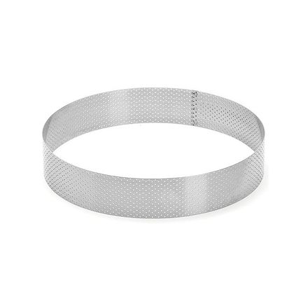 Kuhový rám na pečení de Buyer 3097.09, perforovaný, průměr 24 cm, nerezová ocel, výška 4,5 cm