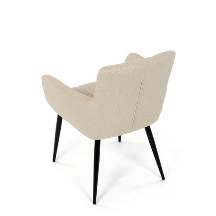 Moderní jídelní židle Autronic Židle jídelní, krémová látka, černý kov (DCH-P3146 CRM2) (19)