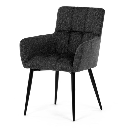 Moderní jídelní židle Autronic Židle jídelní, tmavě šedá látka, černý kov (DCH-P3146 GREY2)