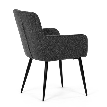 Moderní jídelní židle Autronic Židle jídelní, tmavě šedá látka, černý kov (DCH-P3146 GREY2) (9)