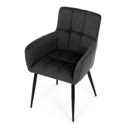 Moderní jídelní židle Autronic Židle jídelní, tmavě šedá látka, černý kov (DCH-P3146 GREY2) (14)