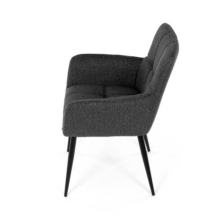 Moderní jídelní židle Autronic Židle jídelní, tmavě šedá látka, černý kov (DCH-P3146 GREY2) (16)